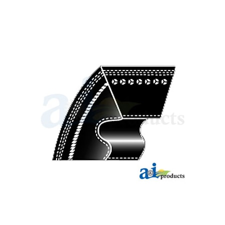 A & I PRODUCTS Cogged Classical V-Belt (1/2" X 38") 17" x3.5" x0.5" A-AX36
